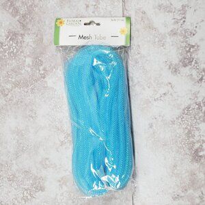 Arts Crafts Blue Decorative Floral Garden Mesh Garland Plastic Tubing 36 ft